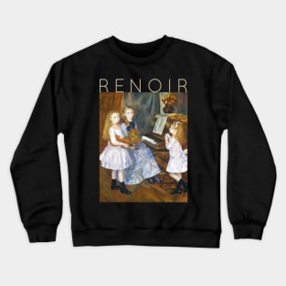 Auguste Renoir - Three girls, violin and piano Crewneck Sweatshirt